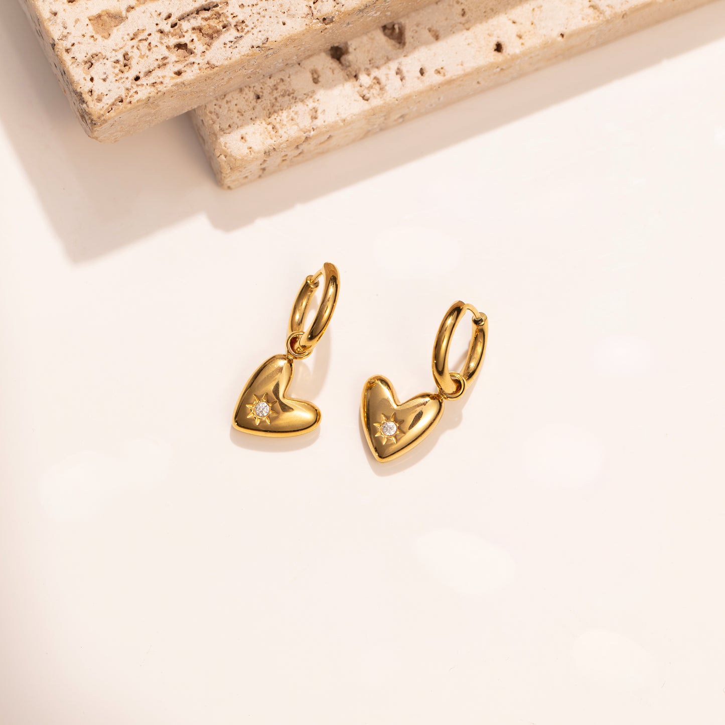 Heart Charm Mini Hoop