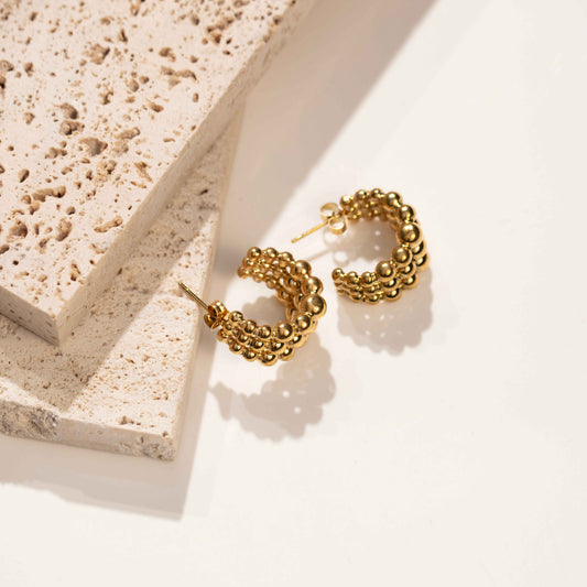 Bead Cluster Hoops