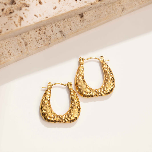 Pebble Hoop Earrings