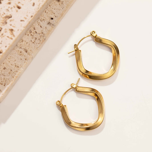 Wavy Hoop Earrings