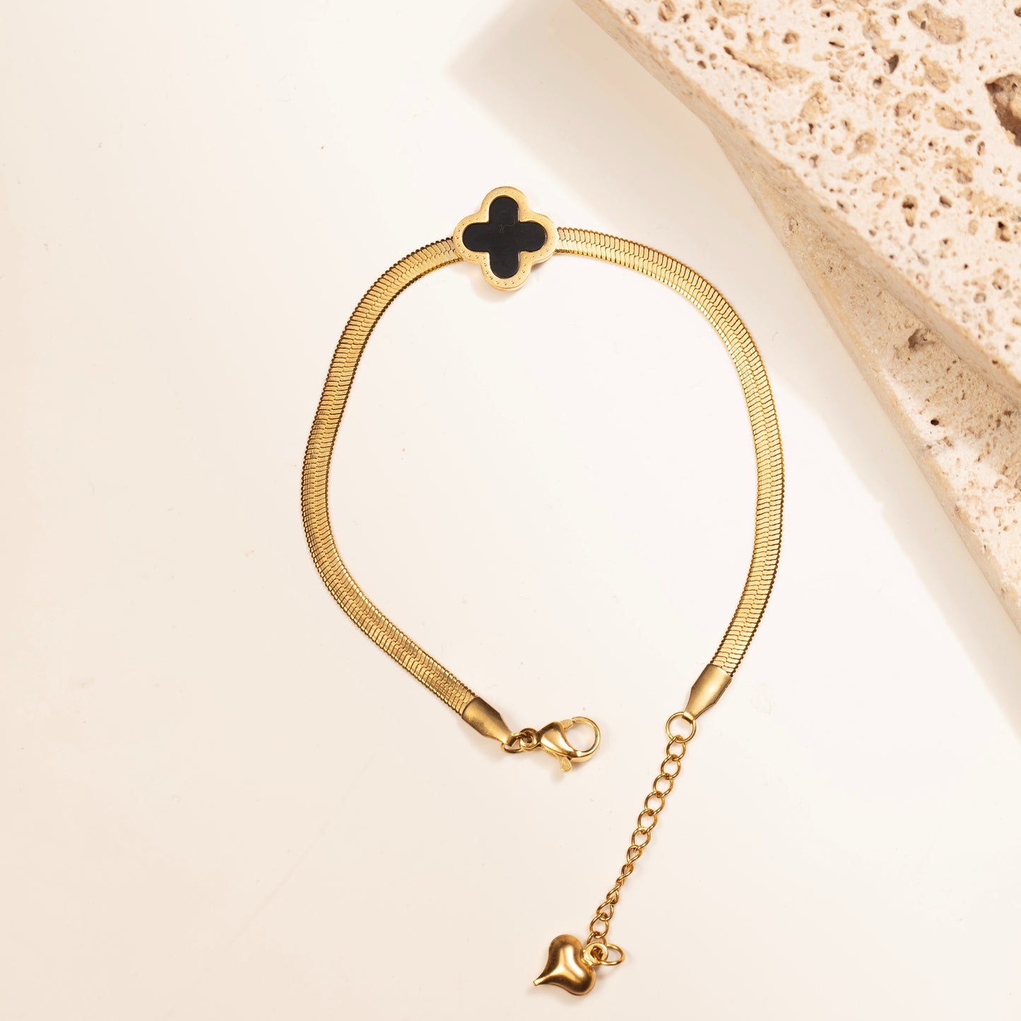 Midnight Clover Bracelet